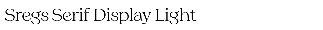 Sregs Serif Display Light